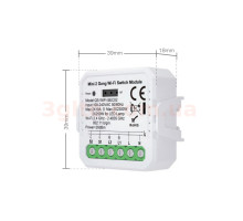 Умный выключатель (реле) 2-канальный Tuya Wi-Fi QS-WIFI-SEC02